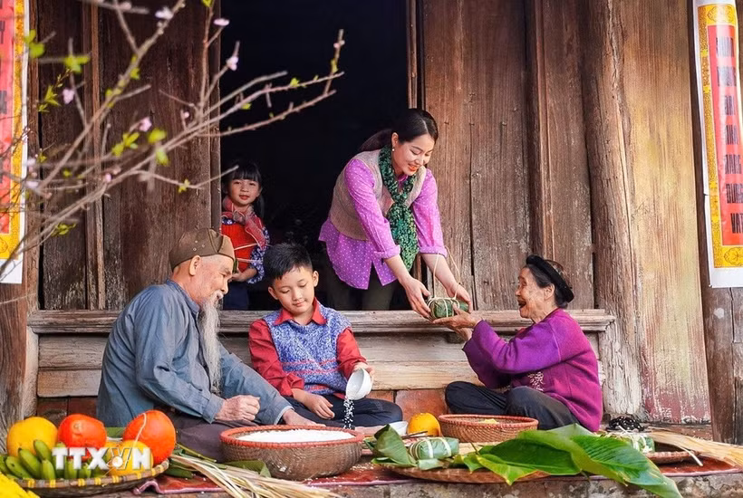 Para los vietnamitas, el Tet es un momento para que los miembros de las familias se reúnan. (Foto: VNA)