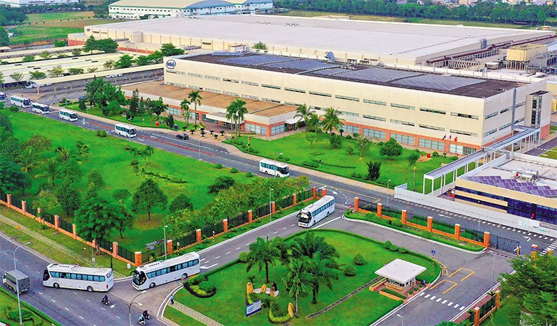 Panorama de la fábrica de Intel en el Parque de Alta Tecnología de Ciudad Ho Chi Minh (Fuente: baodautu.vn)