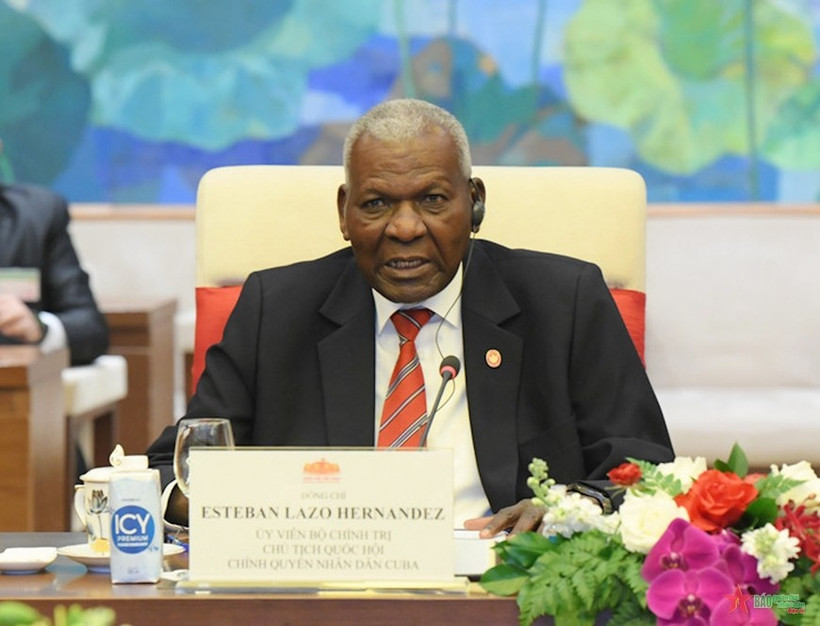 El presidente de la Asamblea Nacional del Poder Popular y del Consejo de Estado de Cuba, Esteban Lazo Hernández. (Fuente: qdnd.vn)