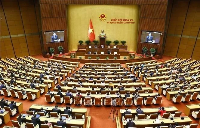  En la novena reunión extraordinaria de la Asamblea Nacional (Foto: VNA)