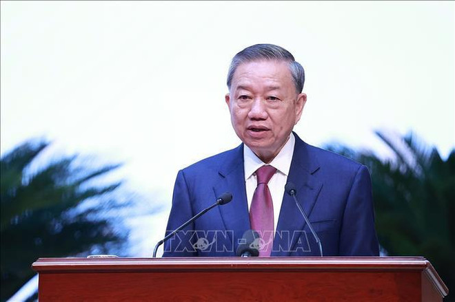 El secretario general del Partido Comunista y presidente de Vietnam, To Lam. (Fuente: VNA) tong-bi-thu-to-lam-382024.jpg