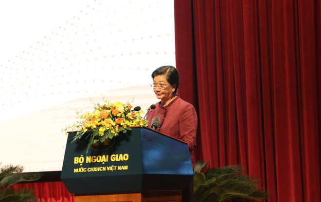 La embajadora de Camboya en Vietnam, Chea Kimtha, (Foto: baoquocte.vn) cambodia.jpg