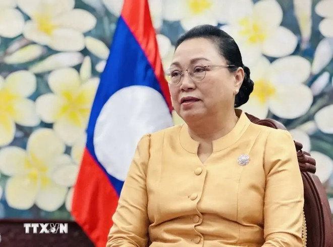 La embajadora de Laos en Vietnam, Khamphao Ernthavanh. (Fuente: VNA) ok.jpg
