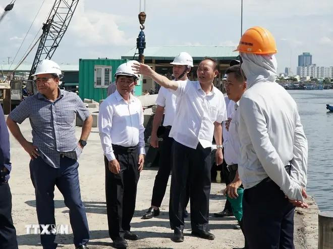 Funcionarios examinan las labores al respecto en la ciudad de Da Nang (Fuente: VNA) DGG.webp