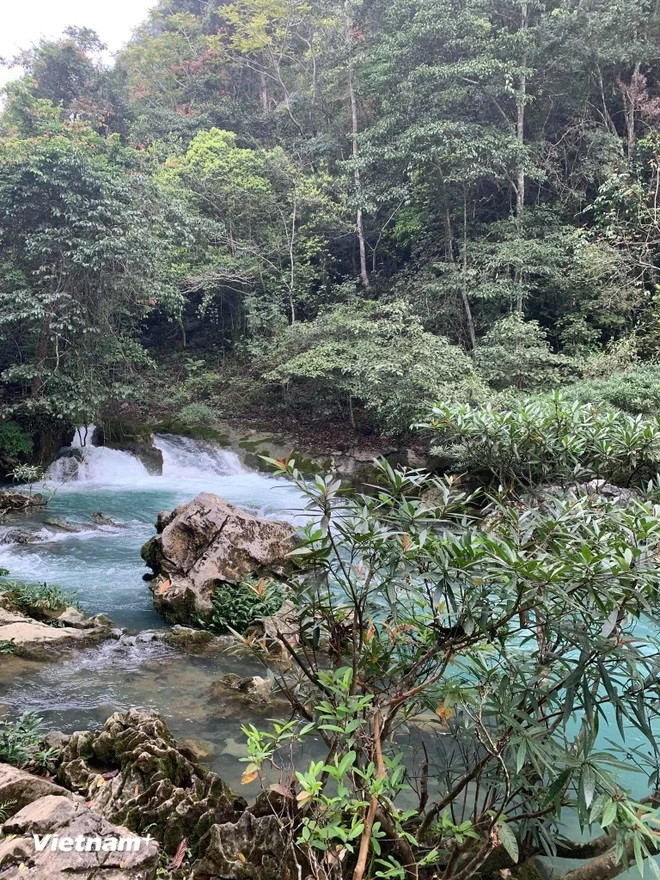 En el sitio de reliquias de Pac Bo (Foto: Vietnam+) cong vien 4.jpg