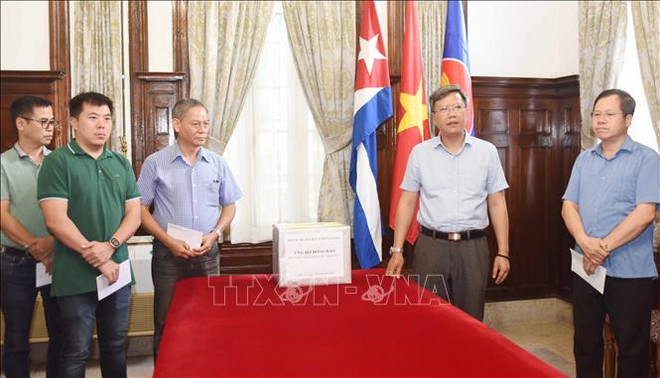 El embajador del países del Sudeste Asiático en La Habana, Le Quang Long, interviene en el evento. (Fuente: VNA) gfhgrh.jpg