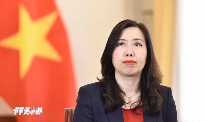 La vicecanciller vietnamita Le Thi Thu Hang. (Fuente: VNA) THU HANG.jpg