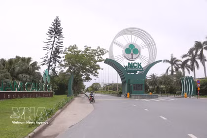 Nam Cau Kien, un modelo económico privado típico de la ciudad de Hai Phong, fue seleccionado por la Organización de las Naciones Unidas para el Desarrollo Industrial (ONUDI) como uno de los 37 parques industriales participantes en el Programa Global de Parques Eco-Industriales. (Foto: VNA)