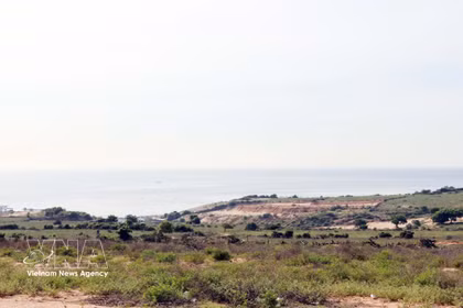 La zona principal de construcción de la central nuclear Ninh Thuan 1 está ubicada en la aldea de Vinh Truong, comuna de Phuoc Dinh. (Foto: VNA)