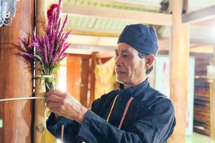 Etnia Cong celebra festival de la flor de cresta de gallo
