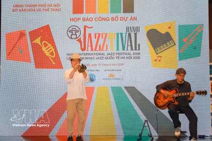 Una actuación de artistas de jazz en la cita (Foto: VNA)