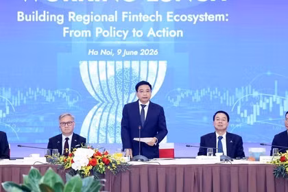 El viceprimer ministro de Vietnam, Nguyen Van Thang, interviene en la cita (Foto: https://baochinhphu.vn/)