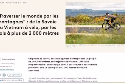 La historia de Bastien Rebotton aparece en la página web de France 3, el canal de televisión nacional de Francia. (Foto: VNA)