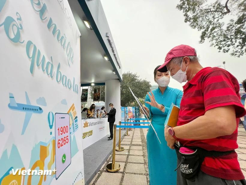 Muchas empresas y localidades promocionan en la Feria Internacional de Turismo VITM Hanoi. (Foto: Vietnam+)