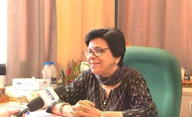 La profesora Archana Upadhyay, de la Escuela de Estudios Internacionales de la Universidad Jawaharlal Nehru de Nueva Delhi, India. (Foto: VNA)