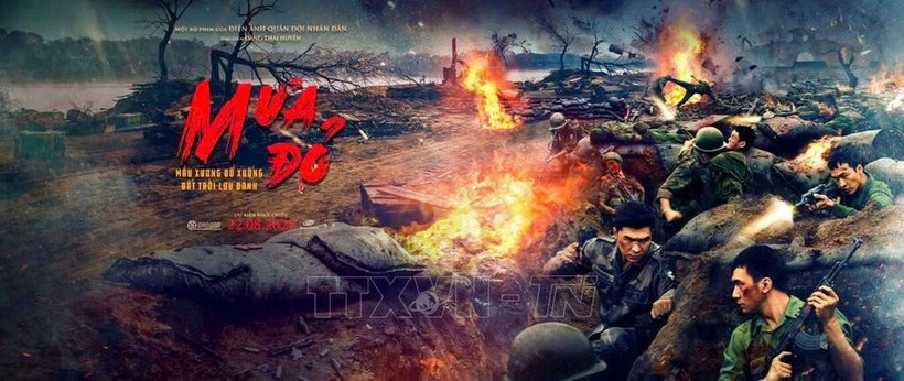 La película "Lluvia Roja" trata sobre la batalla de 81 días para defender la ciudadela en 1972 y tuvo un gran impacto entre los cinéfilos de todo el país desde su estreno (Foto: VNA)