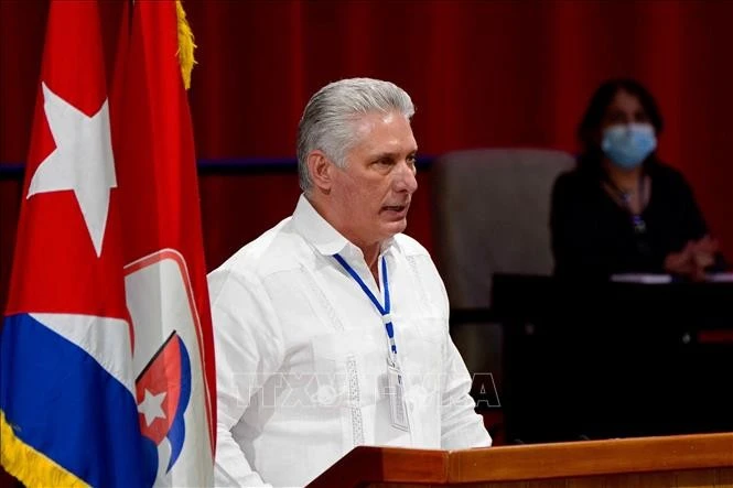 El primer secretario del Partido Comunista de Cuba, Miguel Díaz-Canel. (Fuente: VNA)