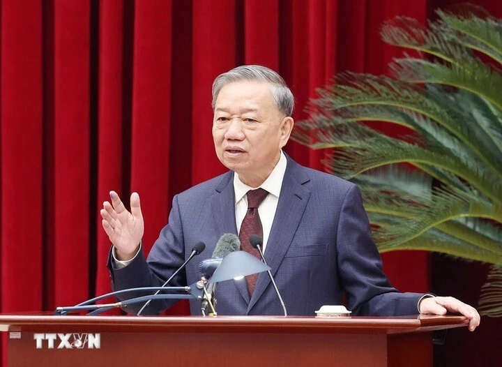 El secretario general del Partido Comunista de Vietnam, To Lam (Fuente: VNA)