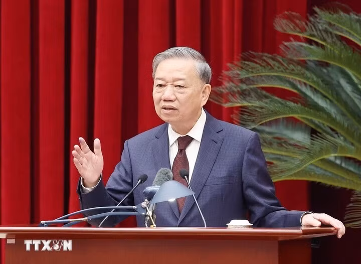 El secretario general del Partido Comunista de Vietnam, To Lam (Fuente: VNA)