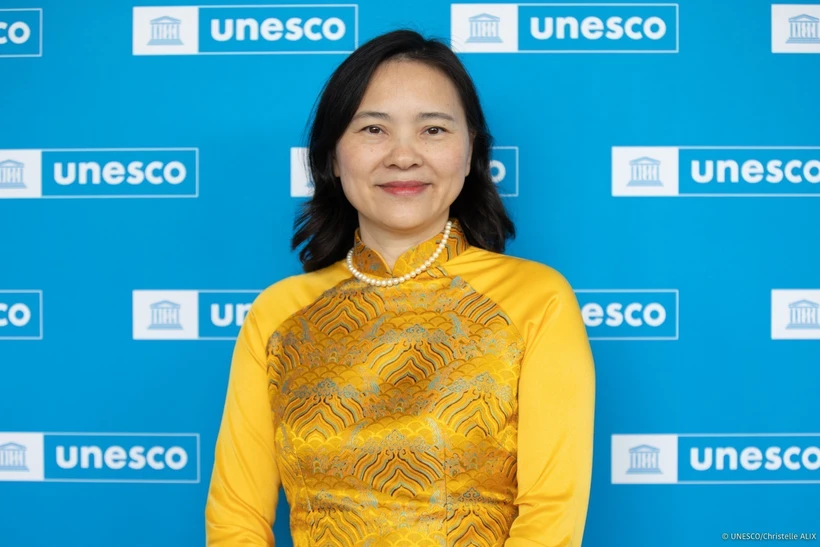 La embajadora Nguyen Thi Van Anh, jefa de la misión permanente de Vietnam ante la UNESCO. (Fuente: VNA)