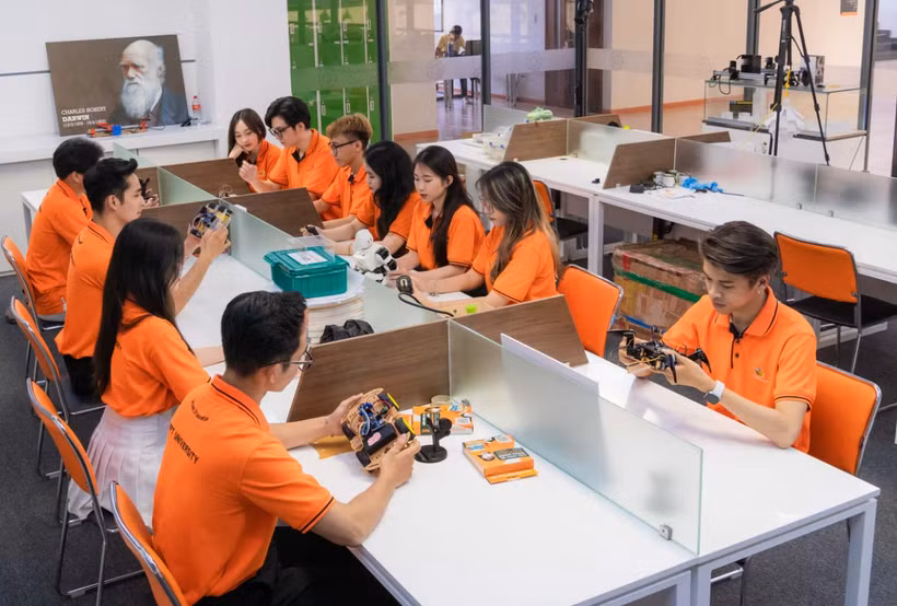 Estudiantes de la Universidad FPT en clase. (Foto: Vietnam+)