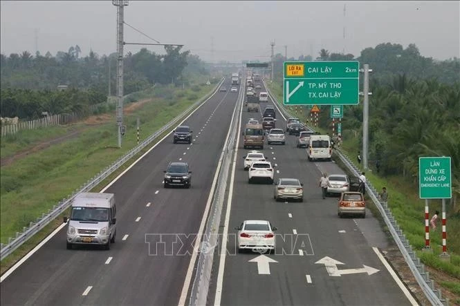 Una sesión de la autopista Trung Luong-My Thuan (Foto: VNA)