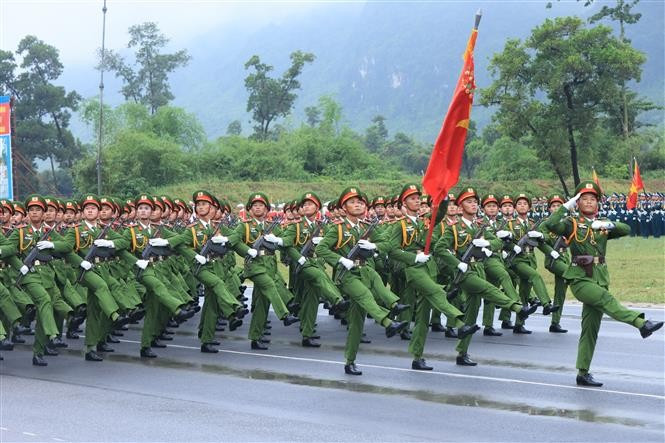 Los bloques de entrenamiento de tareas A80 de Seguridad Pública Popular están listos para la gran fiesta del sector y la nación. (Fuente: VNA)