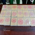 La policía de la provincia centrovietnamita de Nghe An incauta 22 ladrillos de heroína. (Foto: VNA)