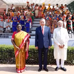 Ceremonia de bienvenida al máximo dirigente vietnamita en Nueva Delhi
