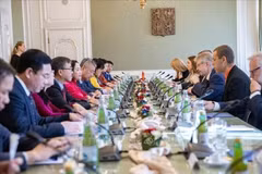 La vicepresidenta de la Asamblea Nacional, Nguyen Thi Thanh, se reúne con el presidente del Senado del Parlamento checo, Milos Vystrcil. (Foto: Senat.cz)