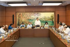 El secretario general del Partido Comunista de Vietnam y presidente de la República, To Lam, interviene en la reunión. (Fuente: VNA)