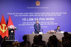 El secretario general del Partido Comunista de Vietnam y presidente de la República, To Lam, interviene en el encuentro. (Fuente: VNA)