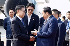 Ceremonia de despedida al presidente de la Asamblea Nacional, Tran Thanh Man. Foto: VNA