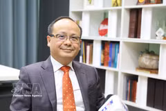 El presidente de la Unión de Organizaciones de Vietnamitas en Rusia, doctor Do Xuan Hoang. (Fuente: VNA)