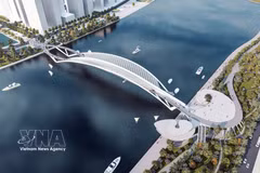Ciudad Ho Chi Minh inicia las obras de un puente peatonal sobre el río Saigón, con una inversión de unos 138 millones de dólares.. (Fuente: VNA)
