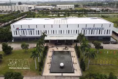 Sede de la Sociedad Anónima Thanh Bình Phú Mỹ en el Parque Industrial Especializado Phu My 3. (Foto: VNA)