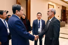 El presidente de la Asamblea Nacional de Vietnam, Tran Thanh Man, sostuvo un encuentro con Rolando González, presidente del Parlamento Latinoamericano y Caribeño (Parlatino) y titular de la Comisión de Relaciones Internacionales de la Asamblea Nacional del Poder Popular de Cuba. (Fuente: VNA)