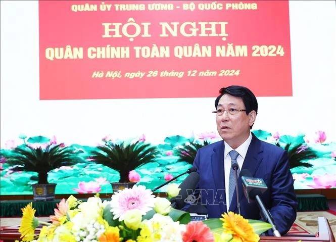 El presidente de Vietnam, Luong Cuong, interviene en la cita (Foto: VNA)