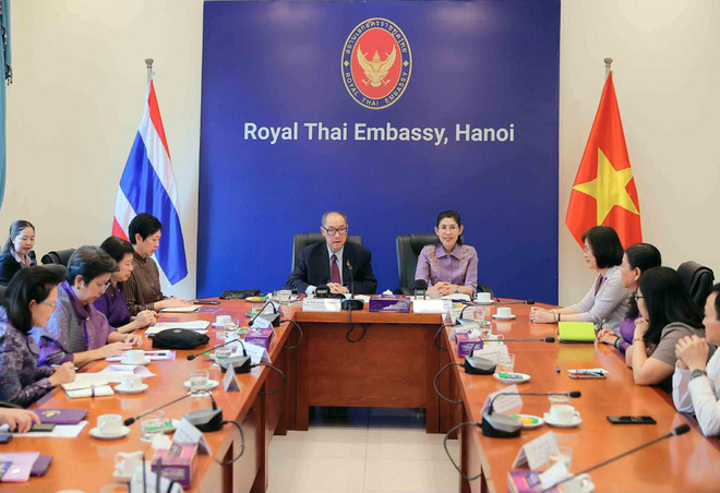 En la reunión de la PMCAF en la embajada de Tailandia en Hanoi (Fuente: VNA) 14a3a3b1-d9ce-4fe0-bfe9-0fa19d853bee.jpg