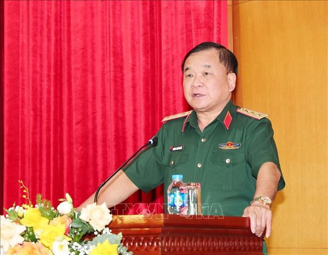 El coronel general Hoang Xuan Chien, viceministro de Defensa habla en el evento (Fuente: VNA) doi-161025.jpg