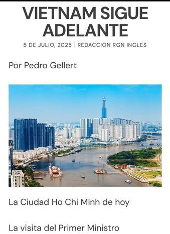 El artículo publicado en el periódico mexicano “Regeneración” (Fuente: VNA) vna-potal-truyen-thong-mexico-danh-gia-cao-su-phat-trien-cua-viet-nam-nhan-dip-thu-tuong-du-hoi-nghi-brics-8137112.jpg