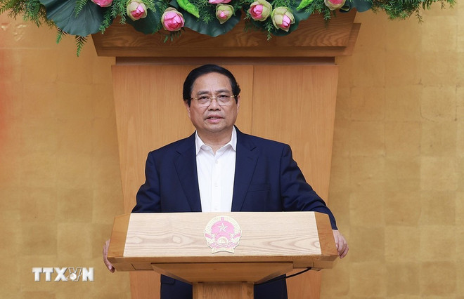El premier Pham Minh Chinh habla en la cita (Fuente: VNA) e1baa3nh-3.jpg