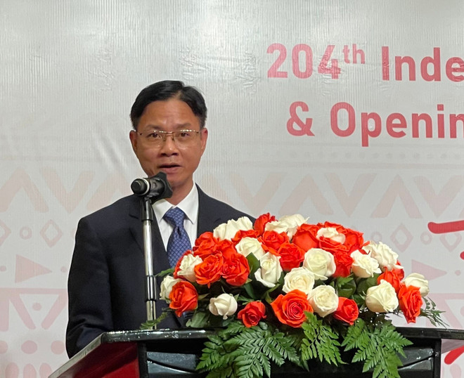 El vicecanciller vietnamita, Ngo Le Van, habla en la ceremonia de inauguración del Festival “Sabores del Perú” en Hanoi (Fuente: VNA) img-7837.jpg