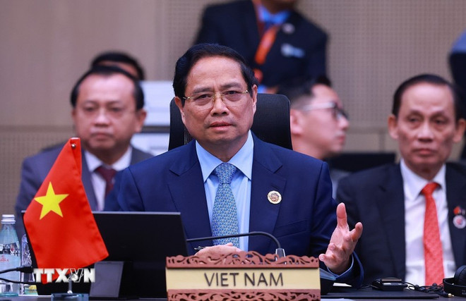 El premier Pham Minh Chinh. Foto: VNA thu-tuong-tham-du-hoi-nghi-cap-cao-asean-nhat-ban-lan-thu-28-29.jpg