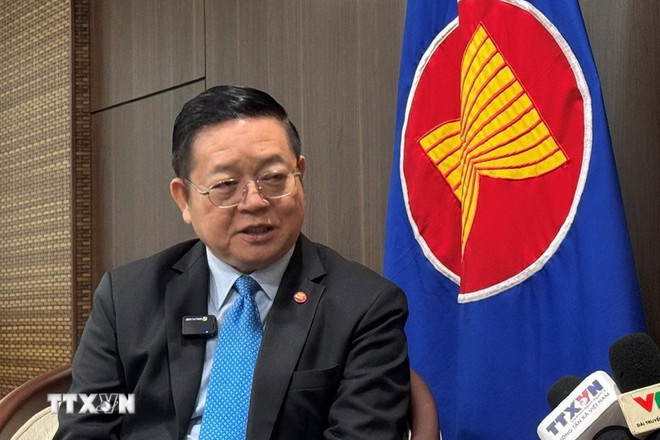 El secretario general de ASEAN, Kao Kim Hourn (Fuente: VNA) thu-ky.jpg