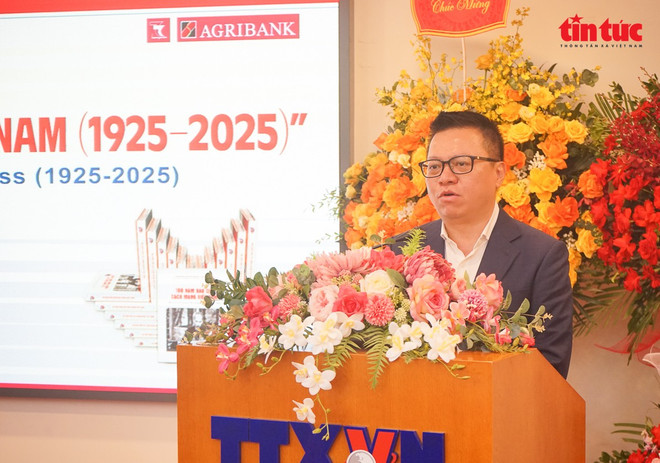 El presidente de la Asociación de Periodistas de Vietnam, Le Quoc Minh, habla en el evento (Fuente: VNA) ttt-7.jpg