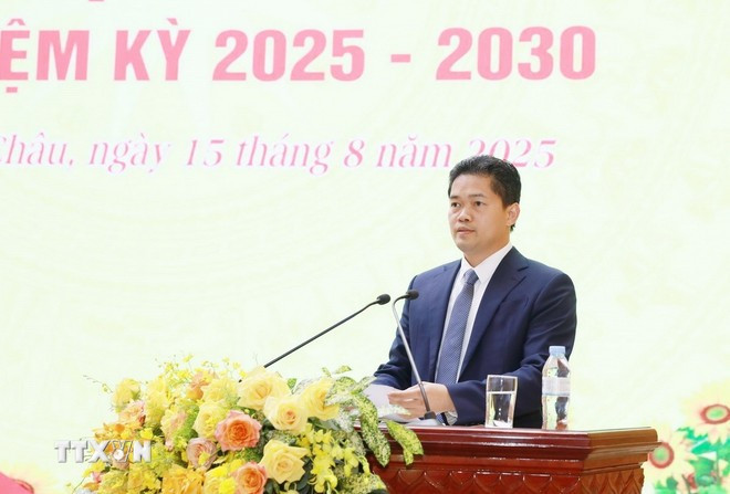 Vu Manh Ha, subsecretario permanente del Comité partidista de Lai Chau (Fuente: VNA) 1508-lai-chau-1.jpg