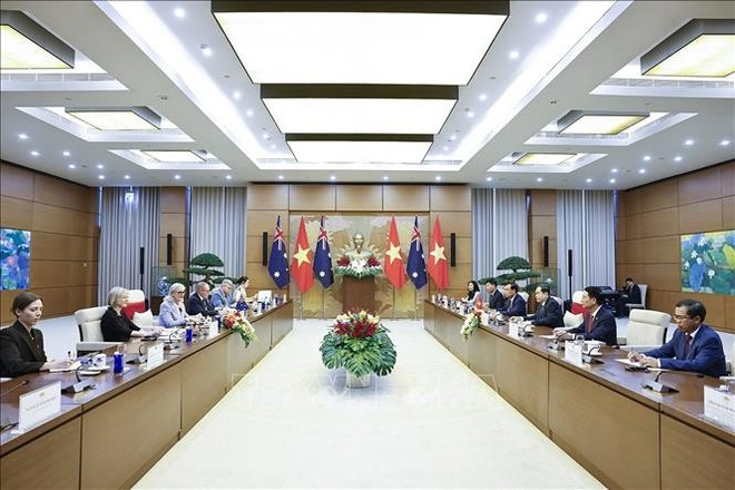 En el encuentro (Fuente: VNA) tran-thanh-man-4.jpg