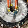 Instalación del rotor de la primera turbina del proyecto (Foto: VNA)