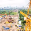 Construcción del puente Tu Lien en Hanoi. (Foto: nhandan.vn)
